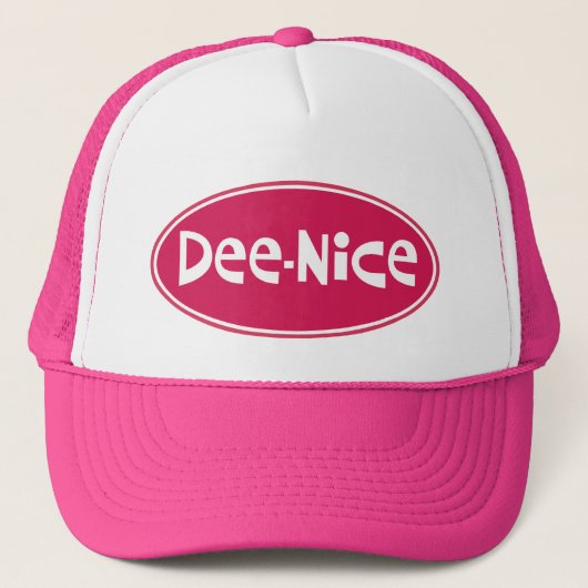 Funny "Dee-Nice" (Denise) Trucker Pet (Voorkant)