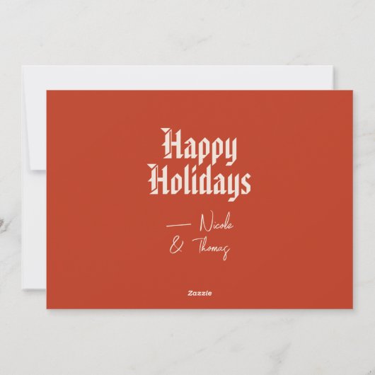 Funny  Deens kerstfeest Drink Pig Pun Flat Feestdagenkaart (Achterkant)