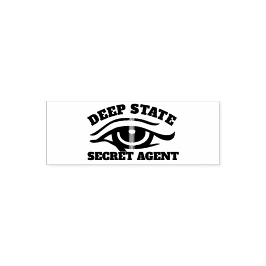 Funny "Deep State Secret Agent" Zelfinktende Stempel (Design)