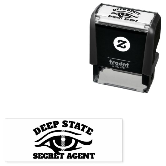 Funny "Deep State Secret Agent" Zelfinktende Stempel (In situ)