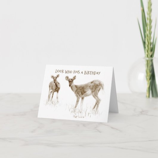 Funny Deer Birthday Kaart voor mannen (Voorkant)