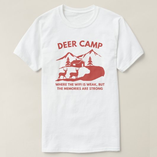 Funny Deer Camp | jacht op herten T-shirt (Design voorkant)