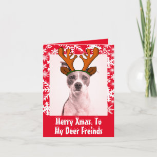 Funny Deer diadem pet foto sneeuwvlokken Uitnodigi
