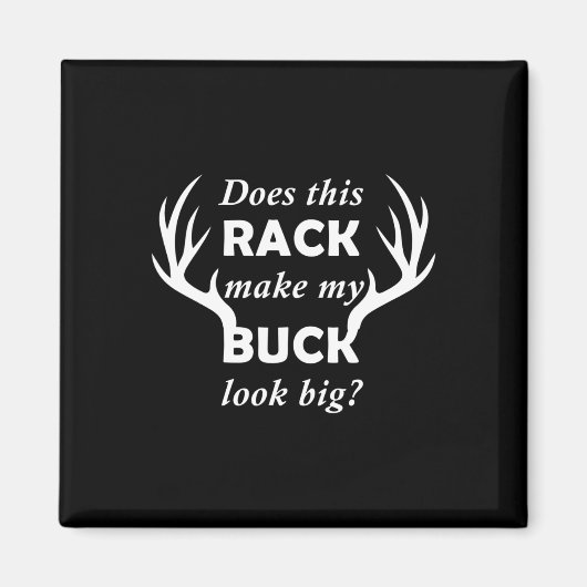 Funny Deer Hunter Rack Big Buck Magneet (Voorkant)