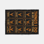 Funny Deer Hunter Things I Do Hunting In My Spare  Fleece Deken (Voorkant (Horizontaal))