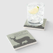 Funny Deer Hunting Bar Stone Onderzetters (Zijkant)