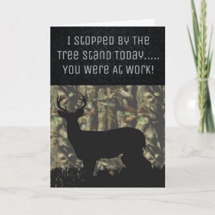 Funny Deer Hunting Birthday Card Kaart