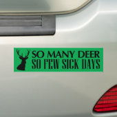 Funny Deer Hunting Bumpersticker (Op auto)