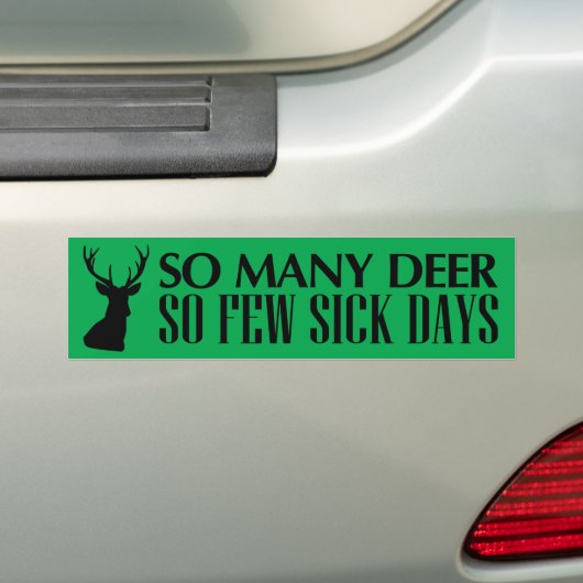 Funny Deer Hunting Bumpersticker (Op auto)
