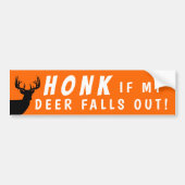 Funny Deer Hunting Bumpersticker voor jagers (Voorkant)