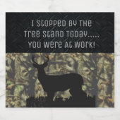 Funny Deer Hunting Camp Beer Labels Bier Etiket (Enkel label)