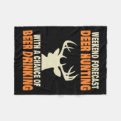 Funny Deer Hunting Fleece Deken (Voorkant (Horizontaal))