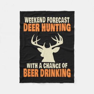 Funny Deer Hunting Fleece Deken