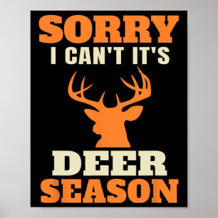 Funny Deer Hunting Gezegde Joke Poster