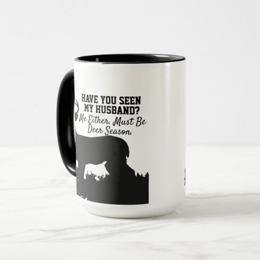 Funny Deer Hunting Husband Quote Mok (Voorkant links)