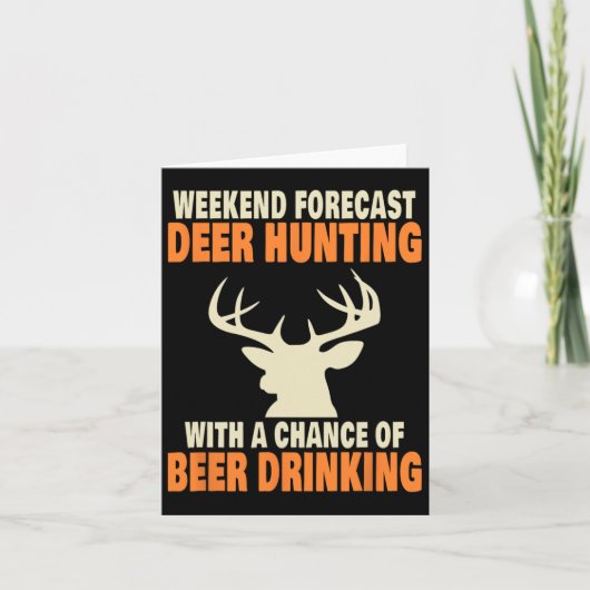 Funny Deer Hunting Kaart (Voorkant)