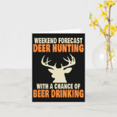 Funny Deer Hunting Kaart (Gele Bloem)