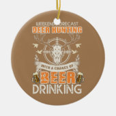 Funny Deer Hunting Keramisch Ornament (Voorkant)