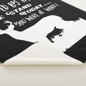 Funny Deer Hunting Mannen Black en White Hobby Sherpa Deken (3/4)