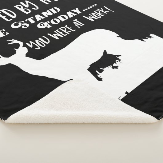 Funny Deer Hunting Mannen Black en White Hobby Sherpa Deken (3/4)