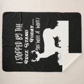 Funny Deer Hunting Mannen Black en White Hobby Sherpa Deken (Voorkant (horizontaal))