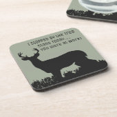Funny Deer Hunting Onderzetters (Linkerzijde)