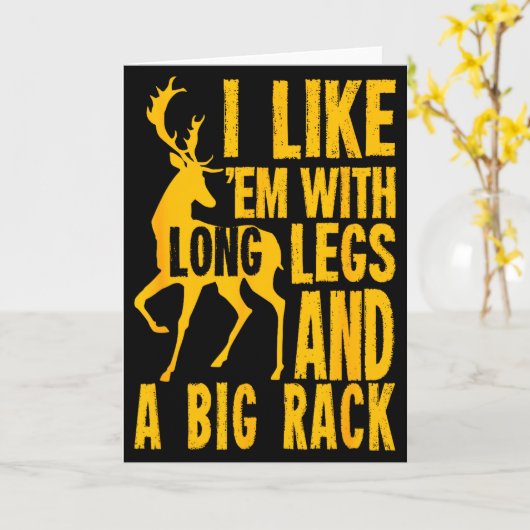 Funny Deer Hunting Quote Gift For Hunters  Kaart (Gele Bloem)
