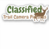 Funny Deer Hunting Sticker voor Computer (Voorkant)