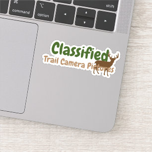 Funny Deer Hunting Sticker voor Computer