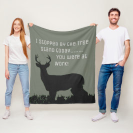 Funny Deer Hunting Tree Blanket Fleece Deken