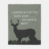 Funny Deer Hunting Tree Blanket Fleece Deken (Voorkant)