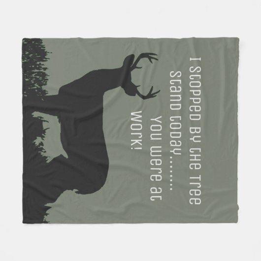 Funny Deer Hunting Tree Blanket Fleece Deken (Voorkant (Horizontaal))