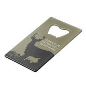 Funny Deer Hunting Tree Stand Bottle Open Creditkaart Flessenopener (Voorkant Gekanteld)