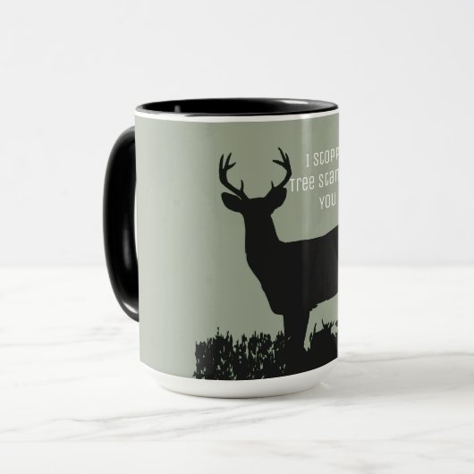 Funny Deer Hunting Tree Stand Mok (Voorkant links)