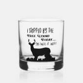 Funny Deer Hunting Tree Stand Sports Outdoor Whisky Glas (Voorkant)
