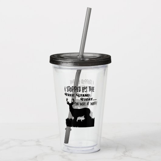 Funny Deer Hunting Whitetail Buck Sports Quote Acryl Drinkbeker (Achterkant)
