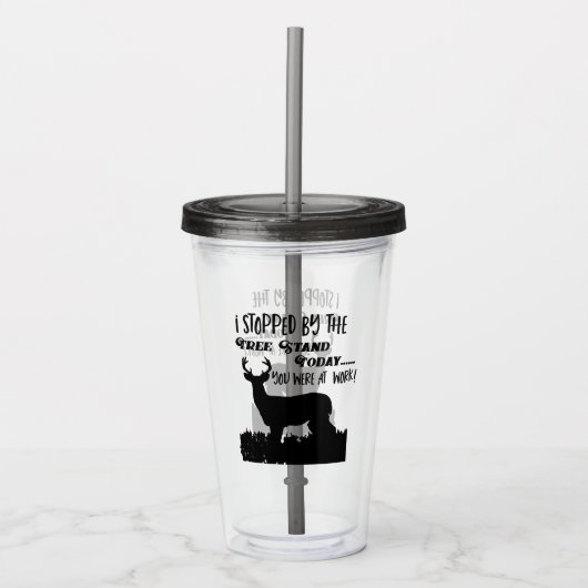 Funny Deer Hunting Whitetail Buck Sports Quote Acryl Drinkbeker (Voorkant)
