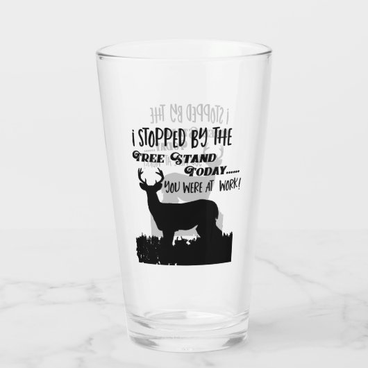 Funny Deer Hunting Whitetail Buck Sports Quote Glas (Achterkant)