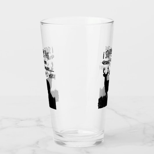 Funny Deer Hunting Whitetail Buck Sports Quote Glas (Links)