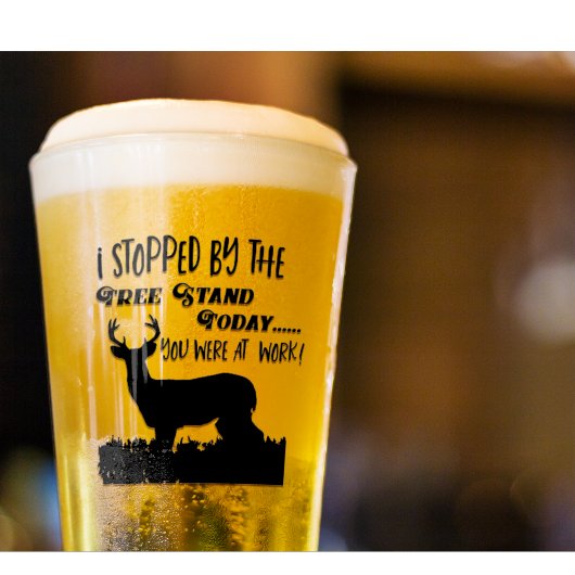 Funny Deer Hunting Whitetail Buck Sports Quote Glas