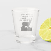 Funny Deer Hunting Whitetail Buck Sports Quote Shot Glas (Achterkant)