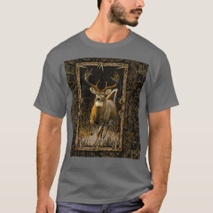 Funny Deer Hunting Whitetail Deer Painting Autumn T-shirt