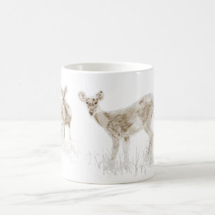 Funny Deer Illustration Koffie Mok
