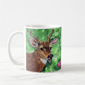 Funny Deer Painting Koffiemok (Links)