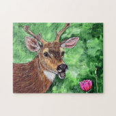 Funny Deer Painting Legpuzzel (Horizontaal)