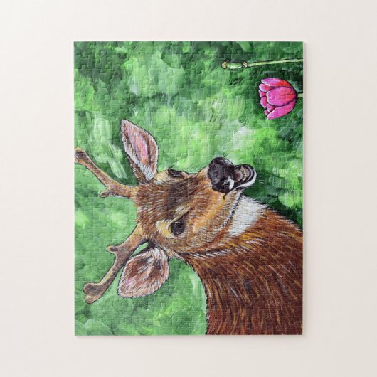 Funny Deer Painting Legpuzzel (Verticaal)