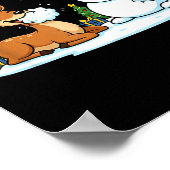 Funny Deer Snowman Christmas Tree Xmas Womens Mens Poster (Hoek)