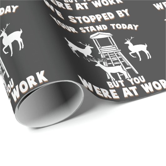 Funny Deer stand Deer Hunter Cadeaupapier (Rol Hoek)