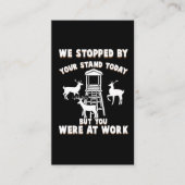 Funny Deer stand Deer Hunter Visitekaartje (Voorkant)