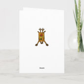 Funny Deer Star Pattern Happy Kerstmis Feestdagen Kaart (Achterkant)